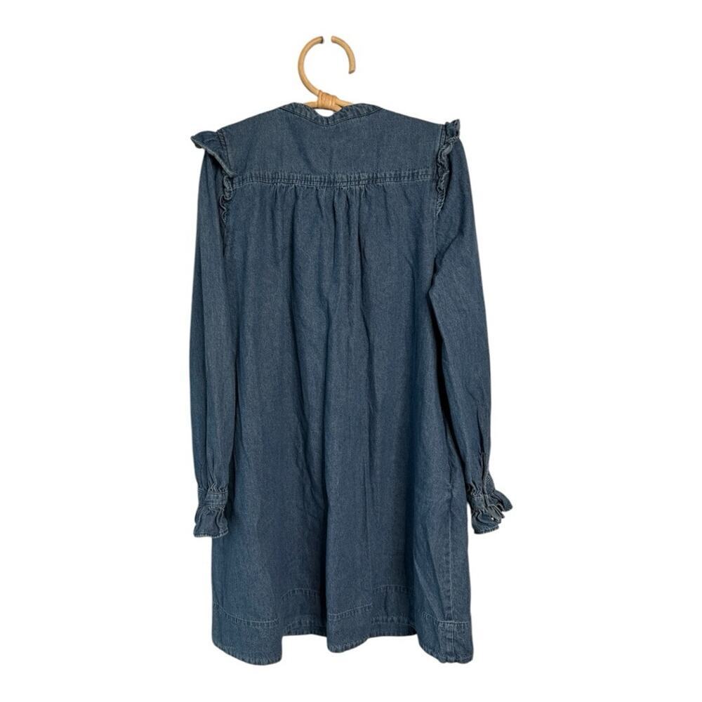 Draper James Blue Ruffle Denim Mini Dress - Picture 10 of 15